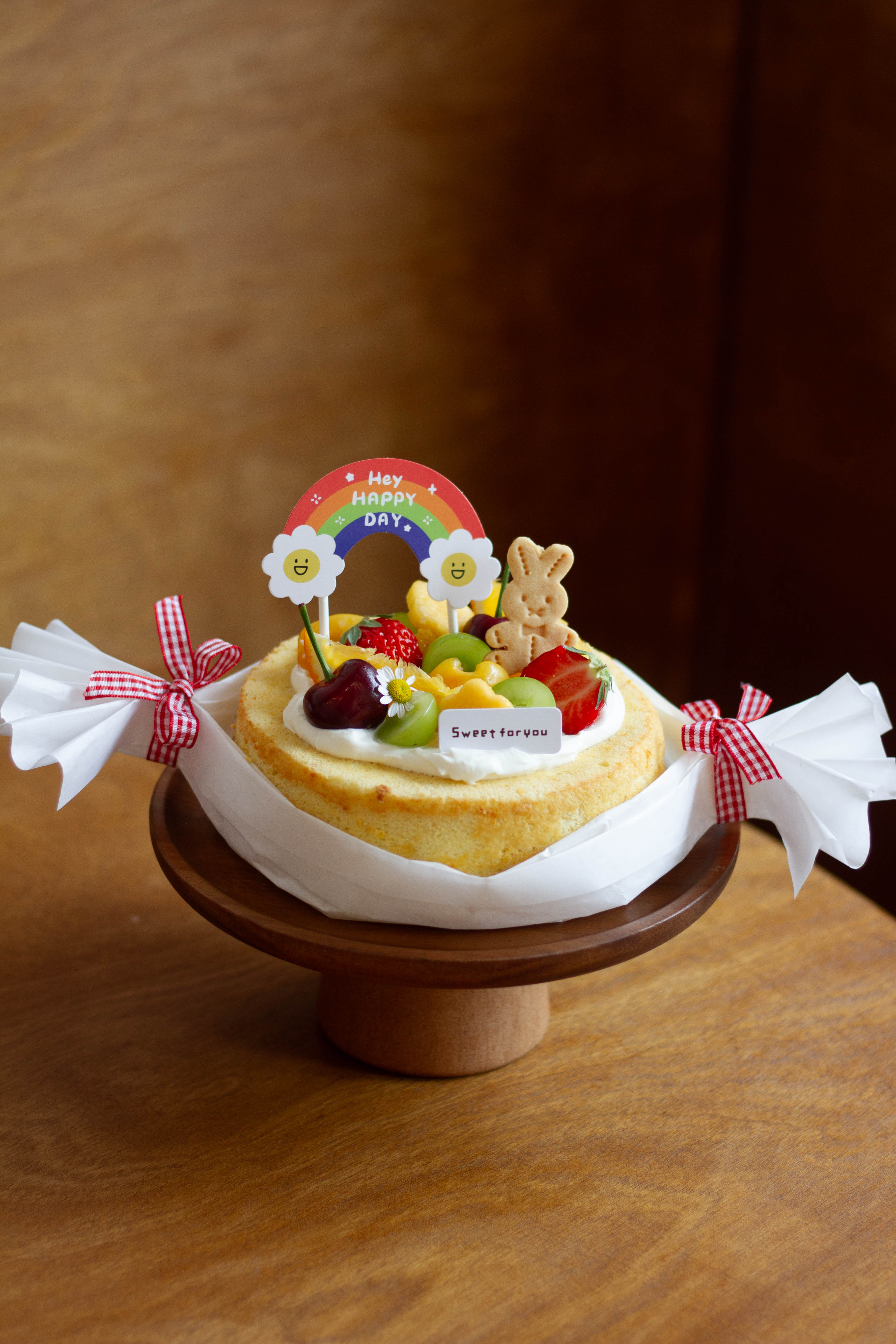 轻飘飘的鲜果蛋糕