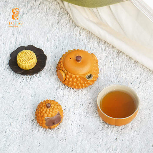 陆宝陶瓷榴宝茶宠小摆件精品茶玩茶具茶盘装饰办公室茶道零配件陆宝榴福茶宠天青色 商品图1