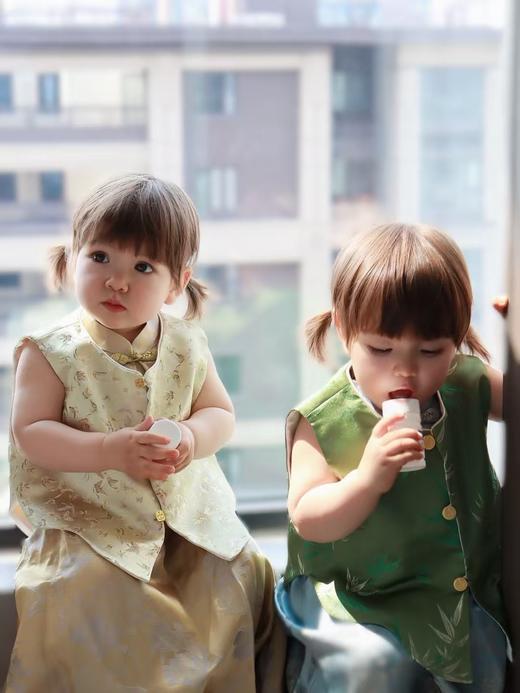 瑕疵|盛唐牡丹| Kids 百蝶织锦缎儿童马甲[特价品](特殊商品不退不换) 商品图3