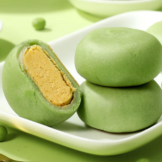 【好吃又营养！口口吃出大满足】味滋源绿豆饼盒装原味冰皮绿豆糕抹茶味早餐面包休闲零食小吃。ry 商品图1