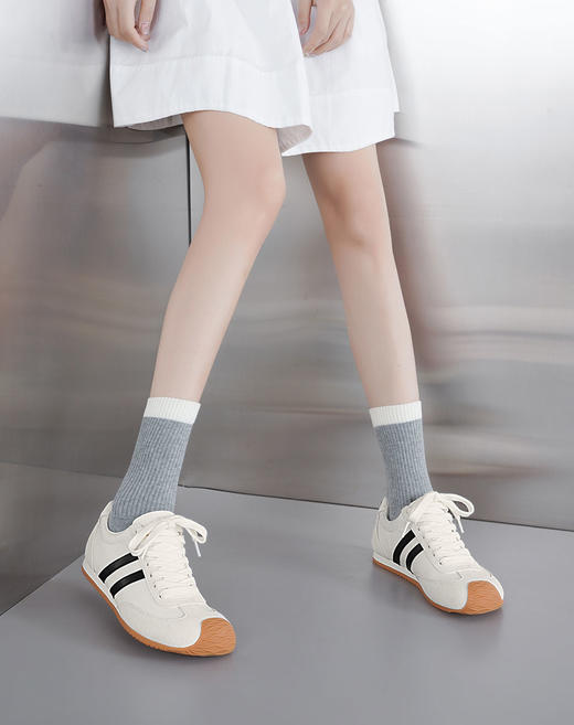 【春季新款】西村名物2025年春季新款舒适透气平底防滑系带德训鞋T25CM39191 商品图4