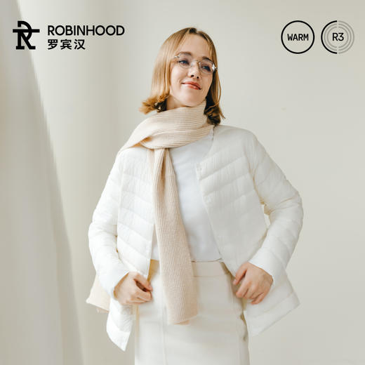 罗宾汉-轻薄圆V领 羽绒服女 商品图3