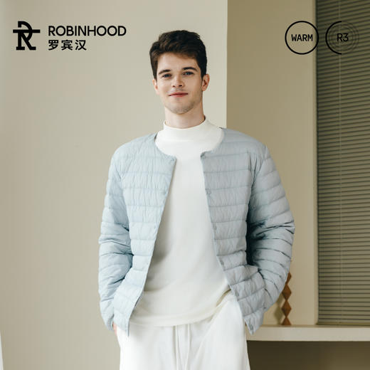 罗宾汉-轻薄圆V领羽绒服男 商品图2