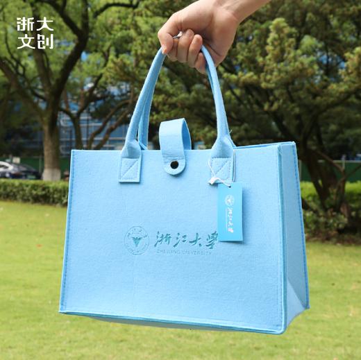 浙江大学标识系列毛毡托特包 商品图1