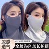 【秒杀❗️19.9抢3个🔥防晒护颈口罩】凉感透气，全脸防护，新款冰丝女护颈一体透气孔骑行面罩3D防紫外线无痕口罩 商品缩略图0