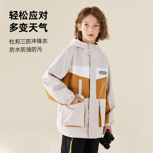 【2025反季抄底清仓】 龙之涵 亲子款一衣三穿冲锋衣&“小盔甲”一衣三穿山系冲锋衣 中大童22年秋冬新款保暖外套 三合一 婴幼儿A类标准 防水防油防污 商品图11