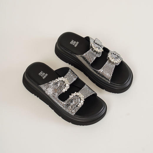 【夏季新款】西村名物2025年夏季新款舒适平底包脚露趾后空拖鞋T25BJ20861 商品图8