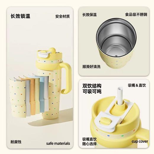 【大容量吸管保温杯】冰霸杯巨无霸水杯 男女生新款高颜值手柄杯子  商品图3