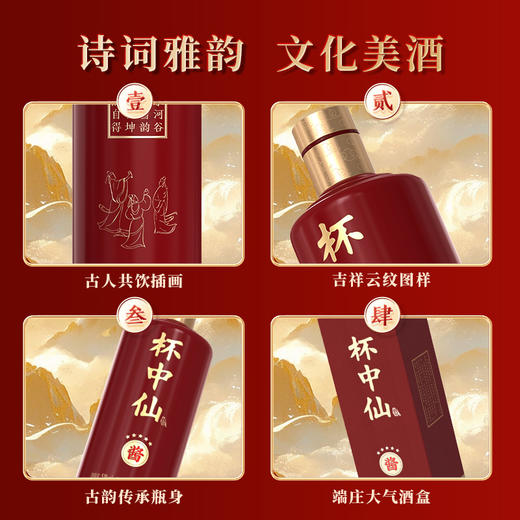 【酒品鉴赏官】小糊涂仙（杯中仙·五星）53度500ml珍品酱香白酒自饮聚会 商品图2