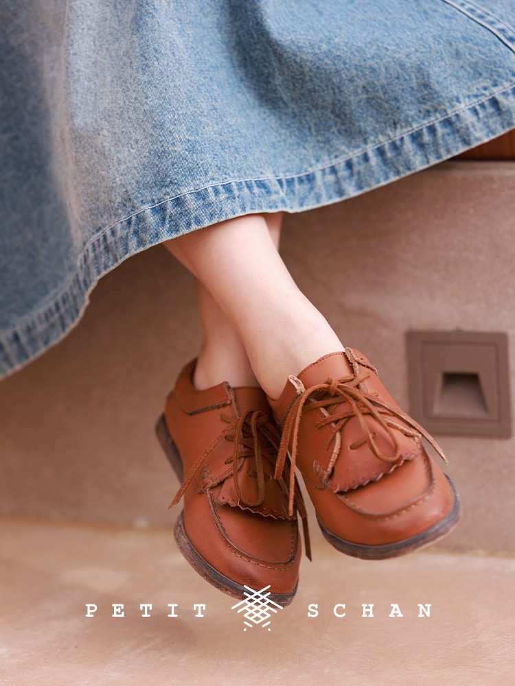 13333积分兑换 PETIT SCHAN小闪 永途旅人 意大利进口复古水洗植鞣马皮皮鞋