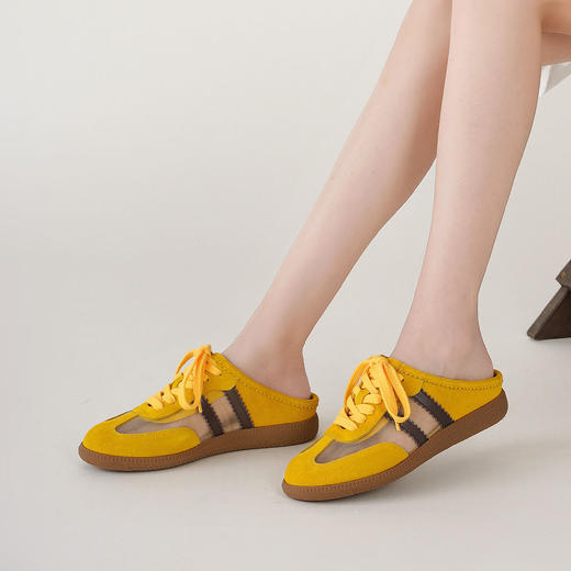 【夏季新款】西村名物2025年夏季新款舒适透气平底防滑包头后空德训穆勒拖鞋T25AH16641 商品图4