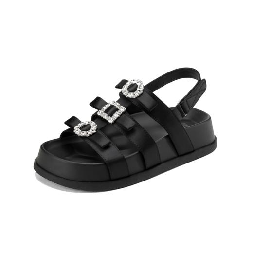 【夏季新款】西村名物2025年夏季新款舒适平底防滑跟脚罗马凉鞋T25BG21021 商品图11