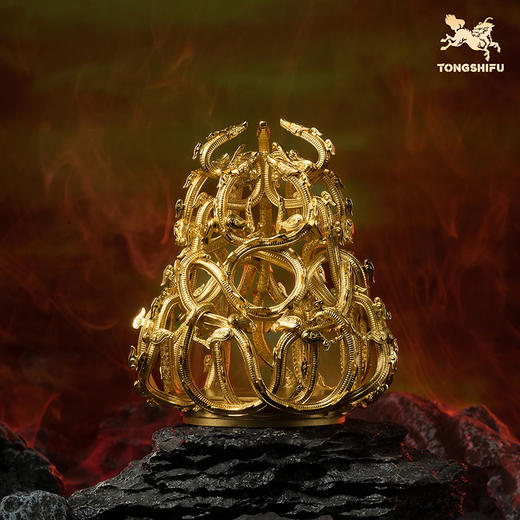 铜师傅《哪吒之魔童闹海》正版授权 九龙神火罩 潮玩铜摆件周边 商品图0