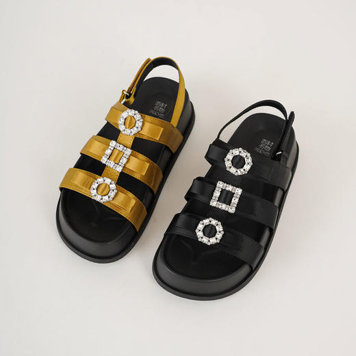 【夏季新款】西村名物2025年夏季新款舒适平底防滑跟脚罗马凉鞋T25BG21021 商品图8