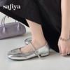 Safiya/索菲娅2025法式方头钻扣时尚低跟浅口银色玛丽珍单鞋SFD3111415 商品缩略图7