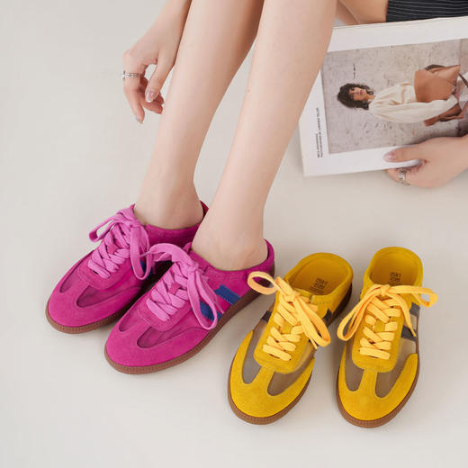 【夏季新款】西村名物2025年夏季新款舒适透气平底防滑包头后空德训穆勒拖鞋T25AH16641 商品图0