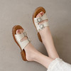 【夏季新款】西村名物2025年夏季新款舒适平底包脚露趾后空拖鞋T25BJ20741 商品缩略图2