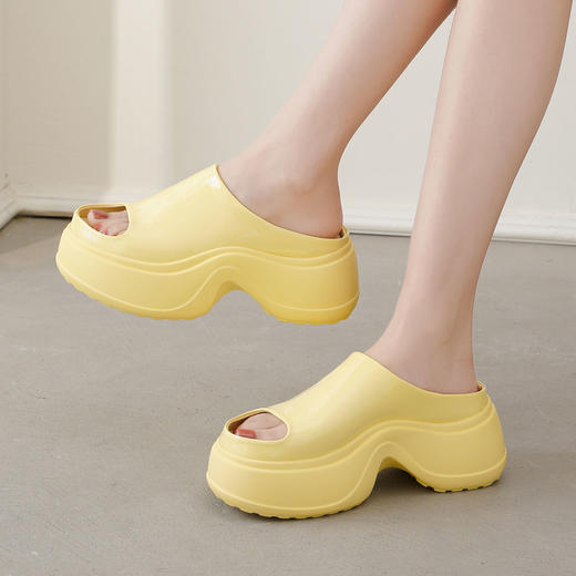 【明星同款】西村名物2025年夏季新款舒适厚底防滑包脚露趾后空拖鞋T25BJ20881 商品图3