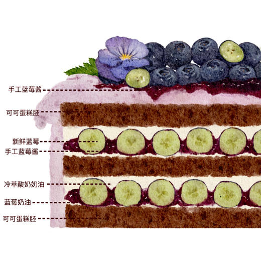 蓝莓冷萃酸奶（储值会员8.5折） 商品图1