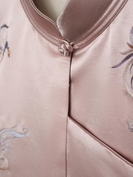 盛唐牡丹大师系列| 蝶恋花丝毛马甲-粉色 商品图1