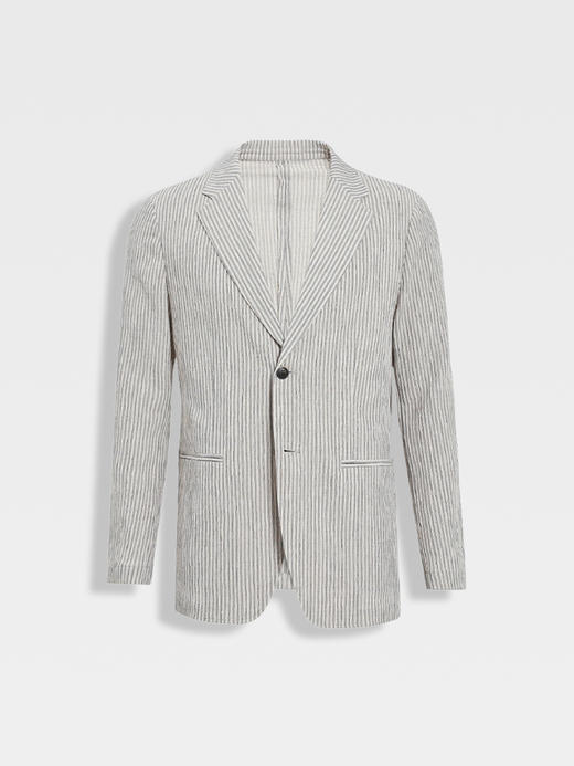 callisto灰调糯米白进口亚麻混纺便西 商品图0