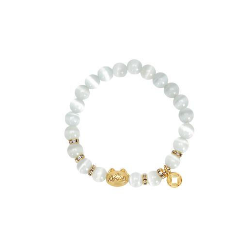 大英博物馆 巴斯特系列 猫眼石萌猫生财 手链 商品图4