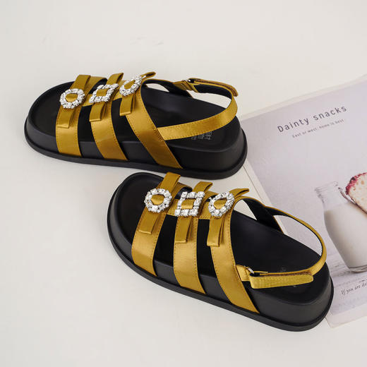 【夏季新款】西村名物2025年夏季新款舒适平底防滑跟脚罗马凉鞋T25BG21021 商品图7