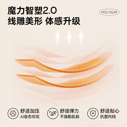 春夏中腰平角带软骨强力收腹提臀裤  A-6001  MOLYVIVI 商品图2