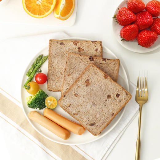 119-50【红枣黑麦吐司1000g/箱】 黑麦全麦红枣丁 独立包装 一箱约20小袋 商品图5