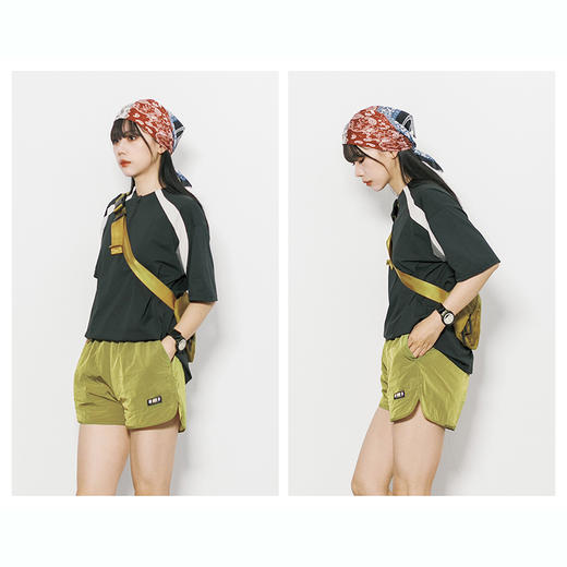 穹迹SKYTREK  迪桑山系户外功能拼接情侣短袖T恤iz-90509 商品图5