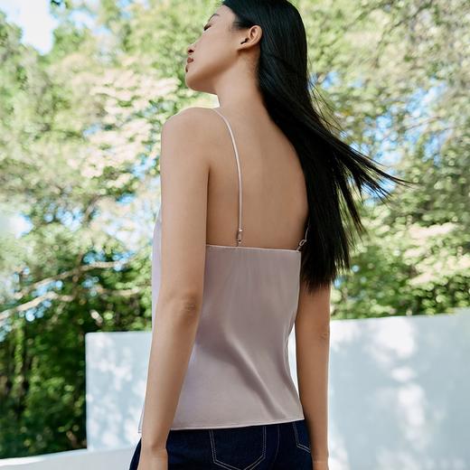 金三塔桑蚕丝舒适透气女真丝带杯吊带 商品图3