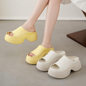 【明星同款】西村名物2025年夏季新款舒适厚底防滑包脚露趾后空拖鞋T25BJ20881