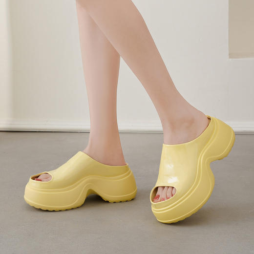 【明星同款】西村名物2025年夏季新款舒适厚底防滑包脚露趾后空拖鞋T25BJ20881 商品图4