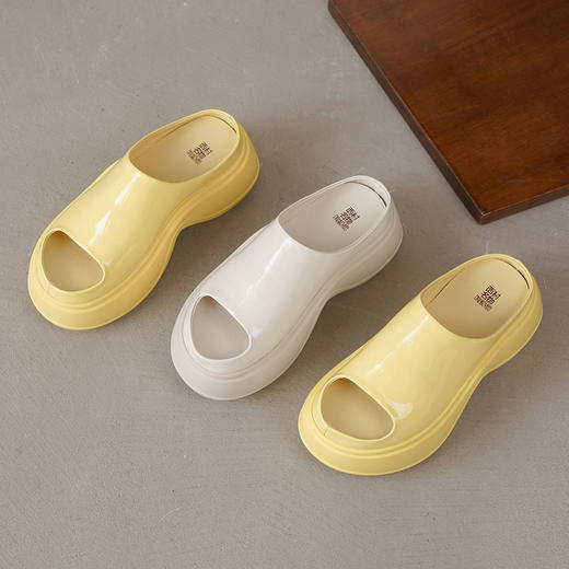 【明星同款】西村名物2025年夏季新款舒适厚底防滑包脚露趾后空拖鞋T25BJ20881 商品图7