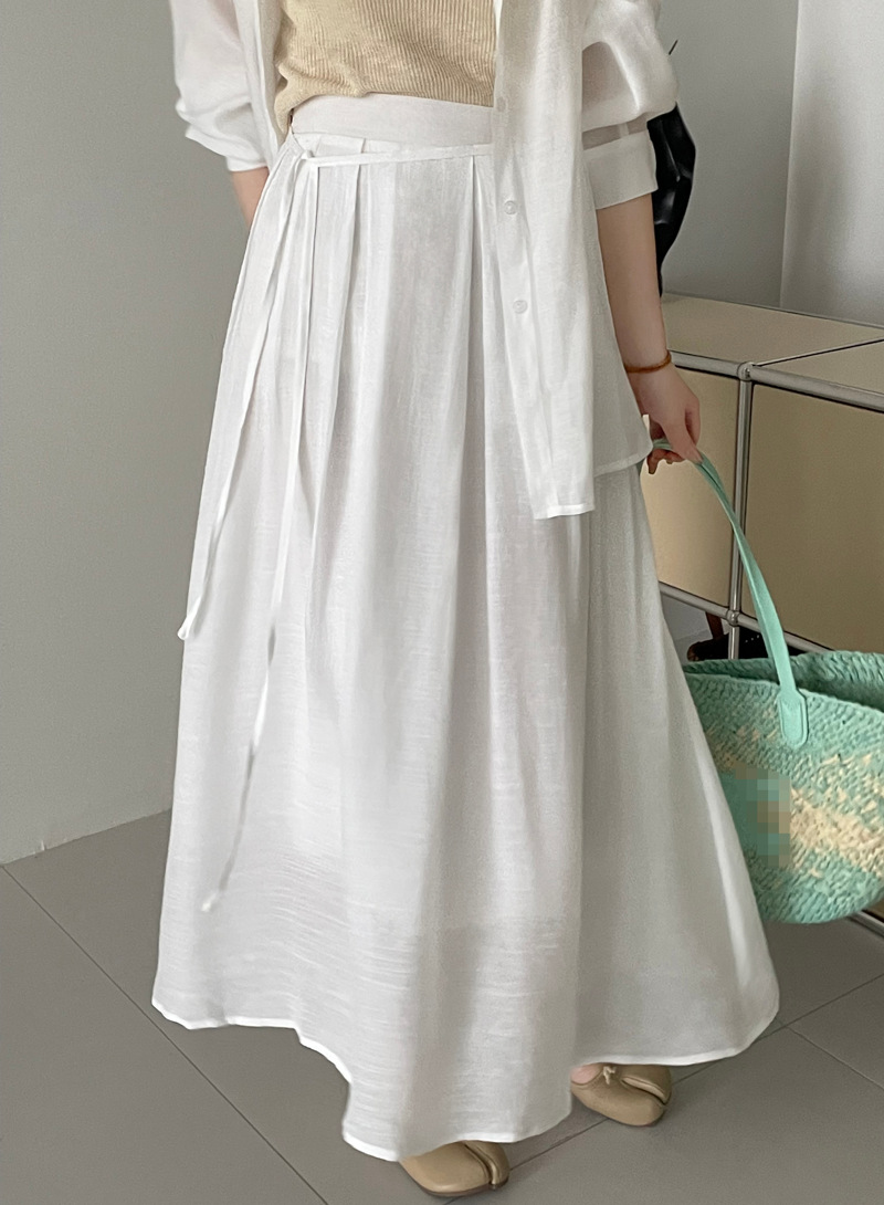 凉爽透气高腰文艺飘飘裙