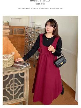 参与8折活动！ 超级福利【诗铭洛可】2026W899连衣裙蝴蝶结假两件长袖裙子