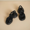 Westory2025年夏季厚底轻量凉鞋全黑“夜精灵”可酷亦可秒变气质赫本魔术贴凉鞋W25BG62701 商品缩略图2
