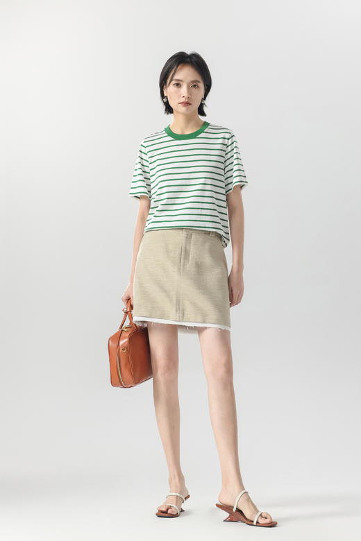 基础圆领条纹小满T 商品图2