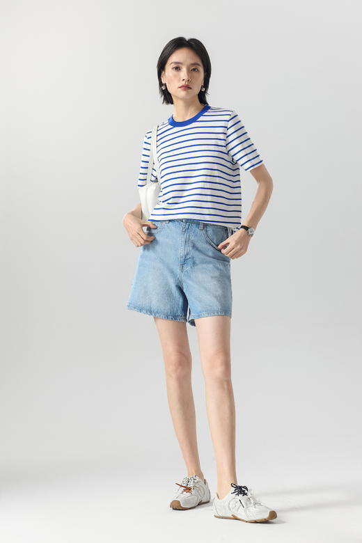 基础圆领条纹小满T 商品图3