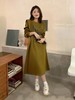 【诗铭洛可】W914 印花卫衣裙长袖压褶连衣裙 商品缩略图3