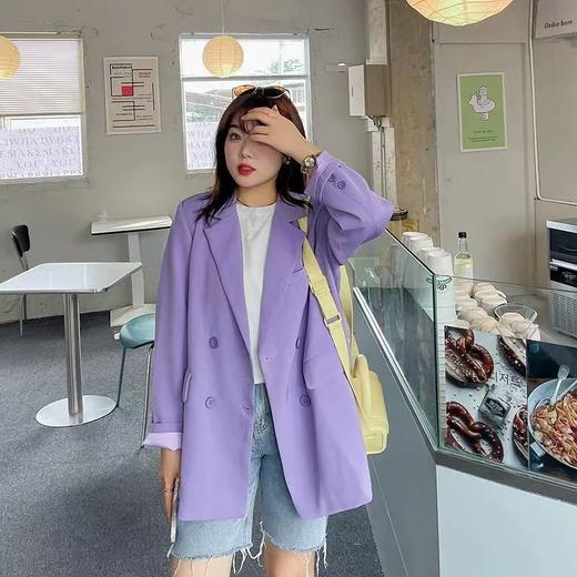 参与8折活动！ 超级福利【诗铭洛可】2026XCY211西服OL风双排扣宽松通勤气质单件外套 商品图1