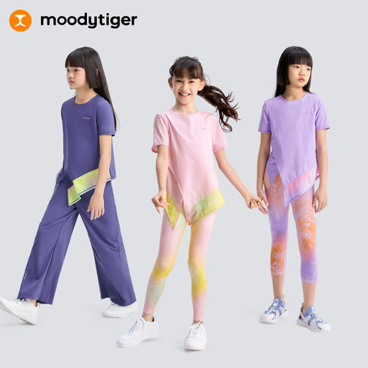 moodytiger女童T恤25夏新轻薄个性打结儿童短袖|Air Supply52210106【DR单】 商品图3