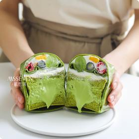 抹茶茉莉可丽饼爆浆冰吐司    