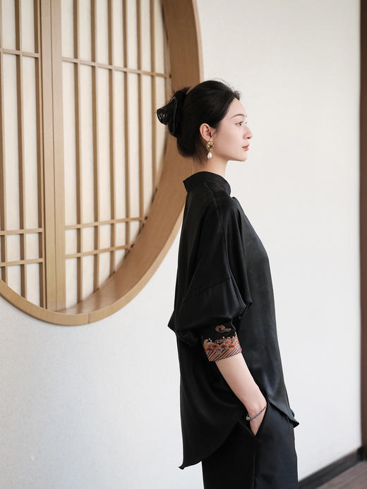 瑕疵|盛唐婧 |真丝新中式绣花衬衫 商品图2