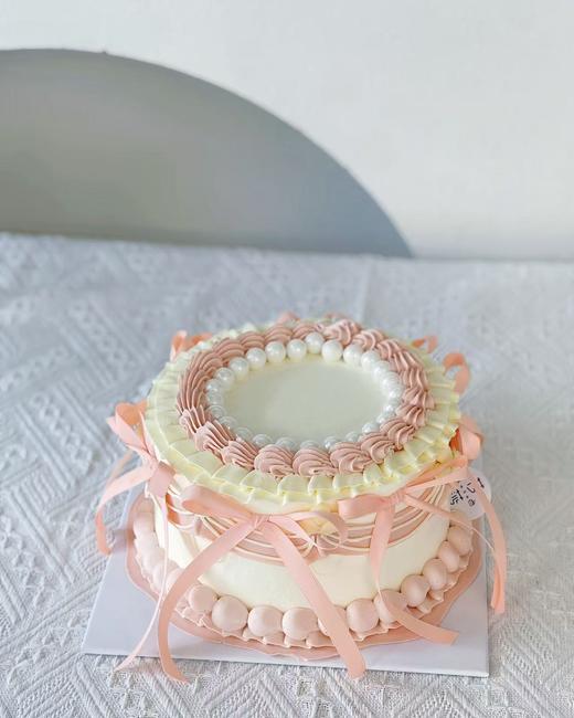 ins裱花丝带蛋糕（下单现做，根据排单3小时左右） 商品图0