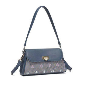 壮锦-梅花纹真皮斜挎包