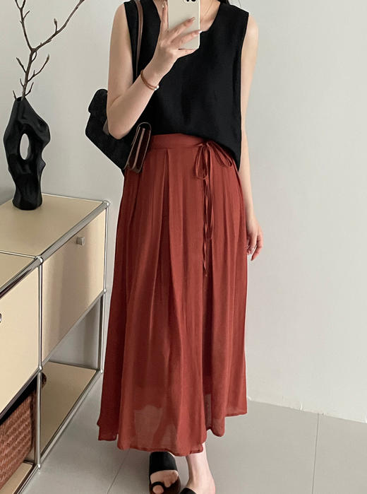 凉爽透气高腰文艺飘飘裙 商品图4