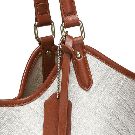 壮锦-素白大托特包 商品图1