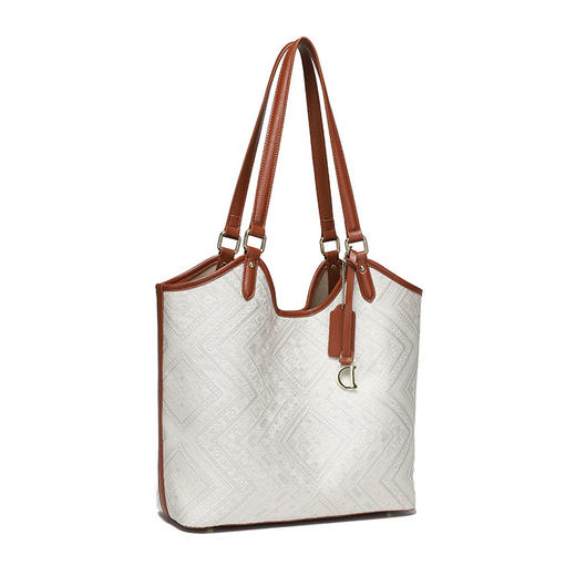 壮锦-素白大托特包 商品图0