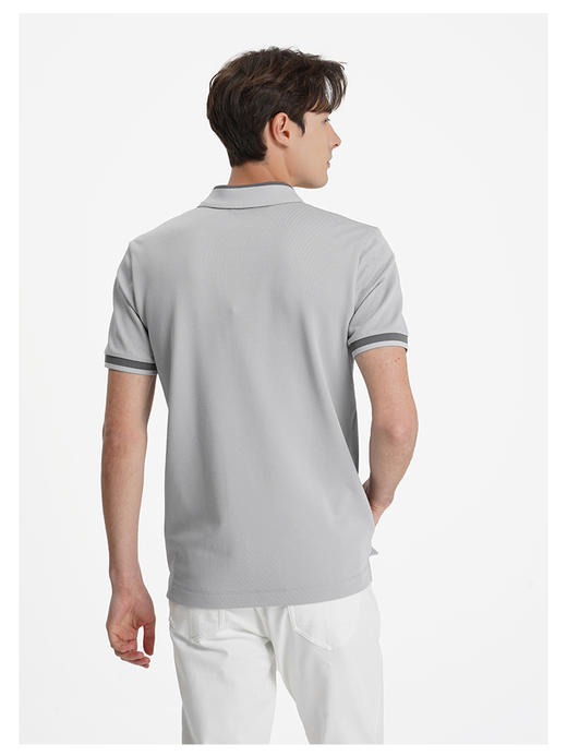 callisto水雾灰小珠地丝绵混纺弹力T恤 商品图4